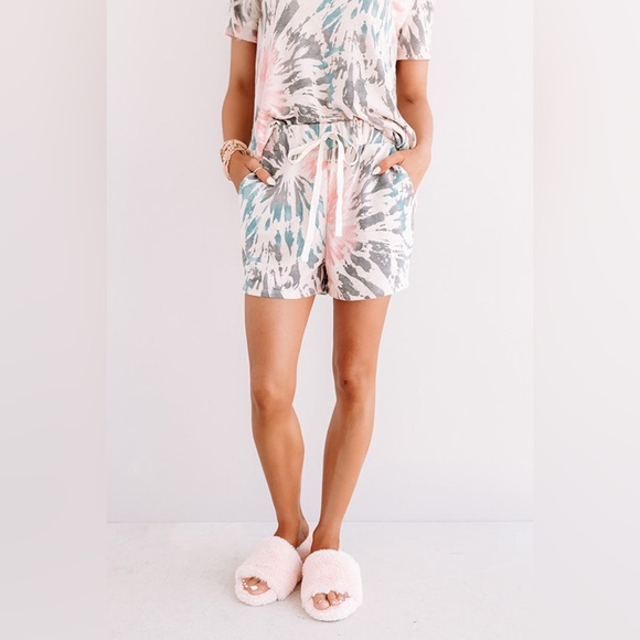 BiBi Tops - BiBi Pink Short Sleeve Tie Front Set